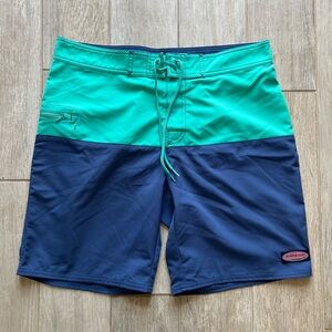 Vineyard Vines Green & Blue Board Shorts